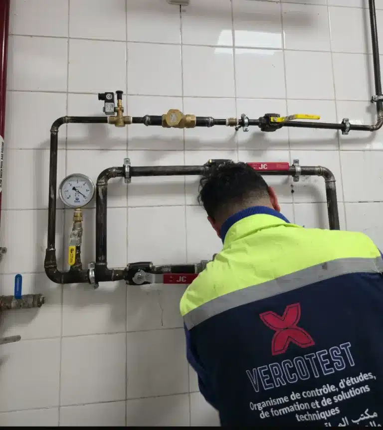 Vérification d’une installation de gaz sous pression