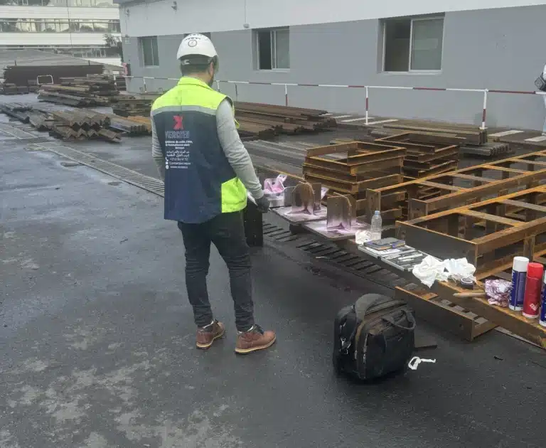 Contrôle non destructif par ressuage de pièces soudées